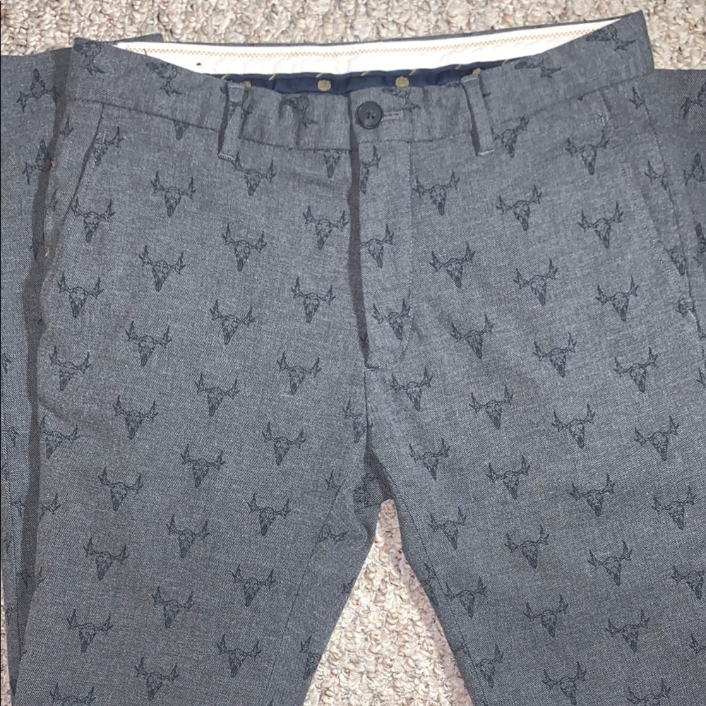 Zara Men’s - Gray Patterned Skinny Trouser
